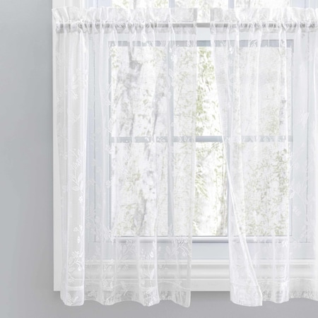 Ricardo Ricardo Isabella Lace Rod Pocket Tier Pair Window Valance 02780-30-030-01